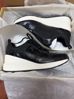 Michael Kors Black & White Platform Sneakers for Women